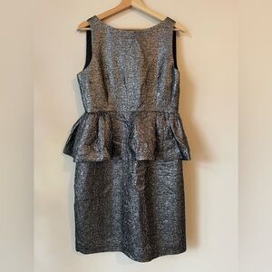 Kate Spade Metallic Peplum Dress